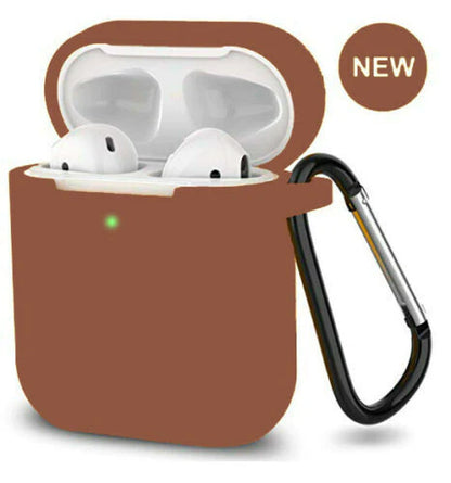 For Apple Airpods Case 1 2 Silicone Protector Shockproof Full Cover + Keychain