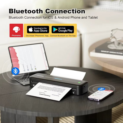 Phomemo M832 Portable Printer Printers Wireless Bluetooth Inkless Printer Thermal Printer Compatible with Phone & Laptop 300Dpi