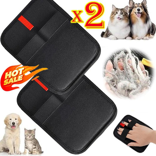 2025 New 2PC Glove Cat Grooming Gloves Cat Hair Remover Pet Dog Hair Remover LOT