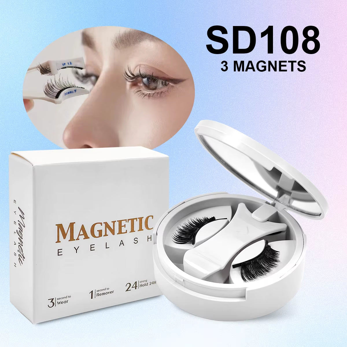 Magnetic False Eyelashes Integrated Box New Glue-Free False Eyelashes Kit