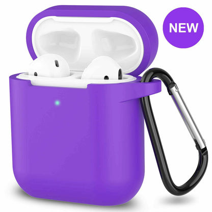 For Apple Airpods Case 1 2 Silicone Protector Shockproof Full Cover + Keychain