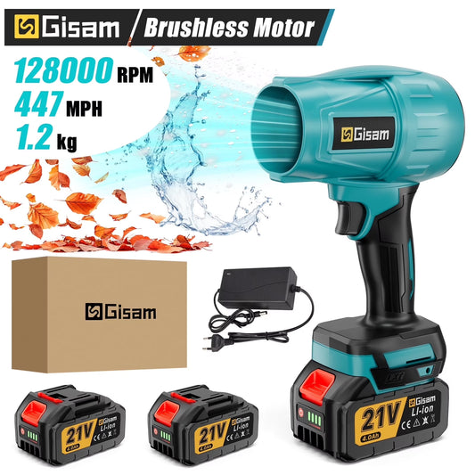 Powerful Electric Cordless Leaf Blower - 447 MPH Handheld Blower with Dual 4.0Ah Batteries for Effortless Patio and Lawn Care