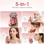 Oasis™ 5-in-1 Women’s Electric Razor for Legs & Body Hair Removal