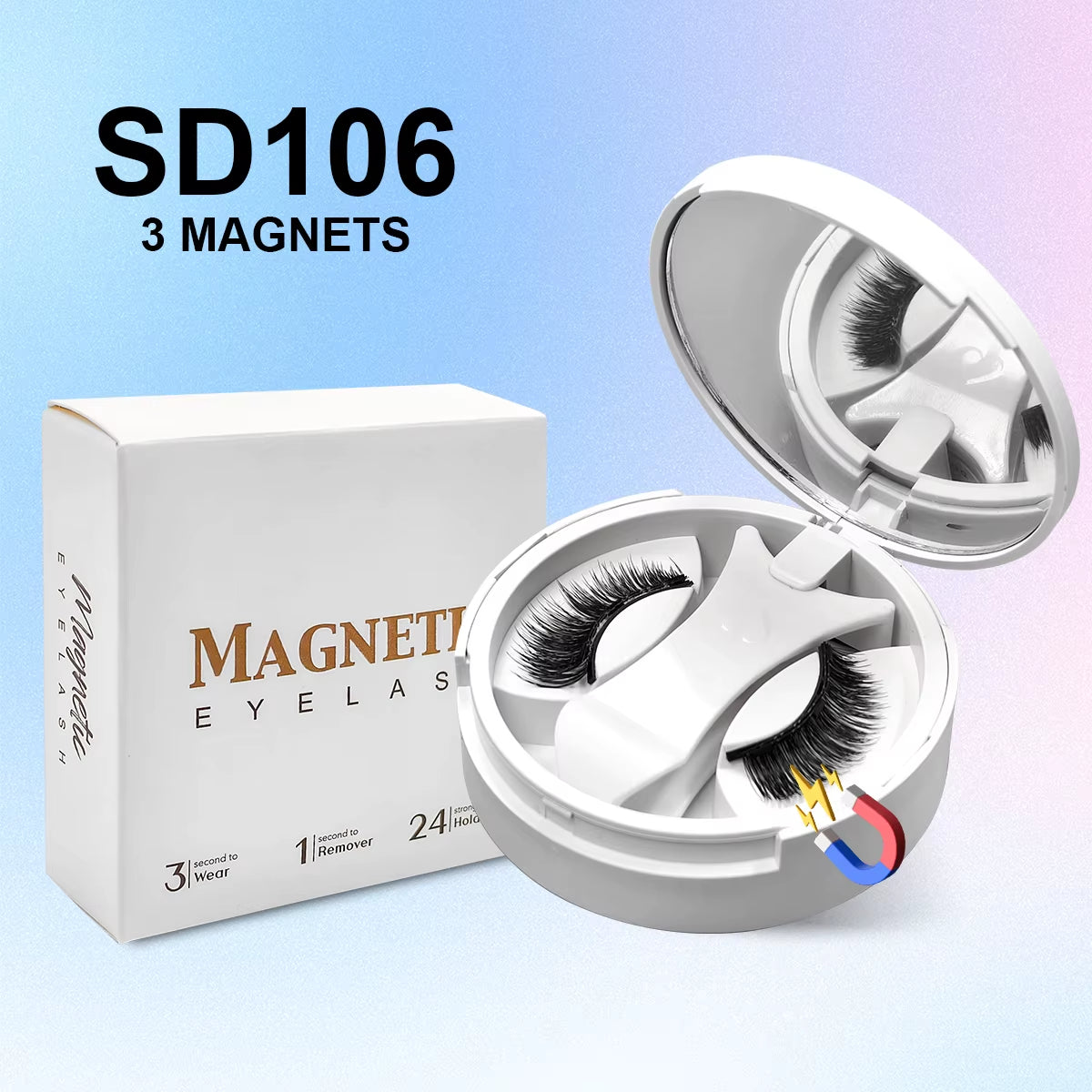 Magnetic False Eyelashes Integrated Box New Glue-Free False Eyelashes Kit