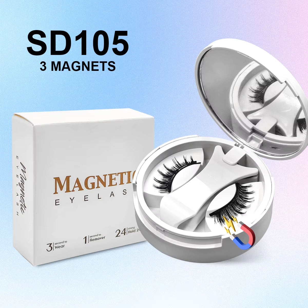 Magnetic False Eyelashes Integrated Box New Glue-Free False Eyelashes Kit
