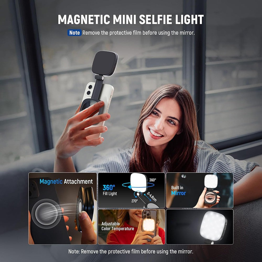 Magnetic Selfie Light -Magsafe Compatible LED Phone Selfie Light Included Mirror