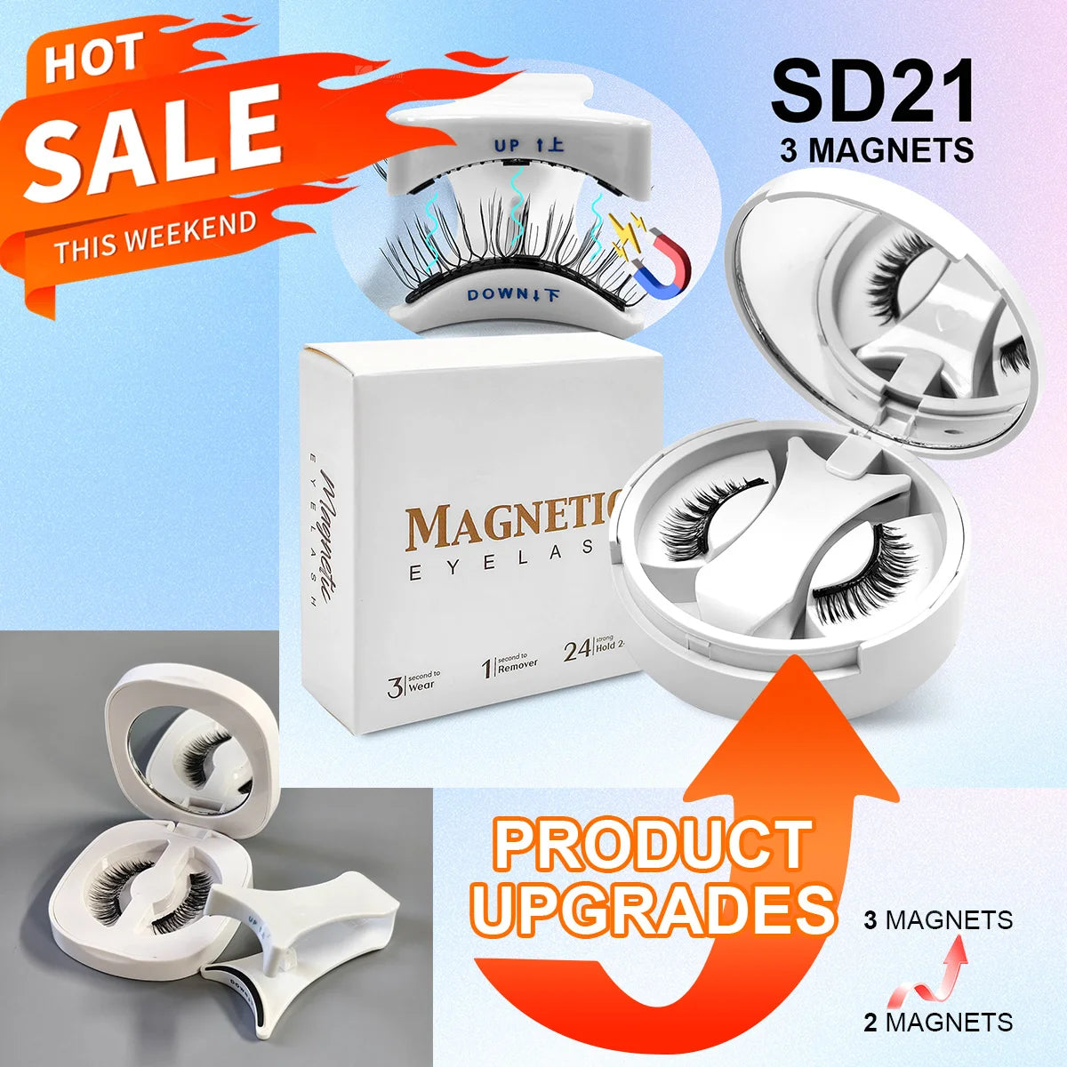 Magnetic False Eyelashes Integrated Box New Glue-Free False Eyelashes Kit