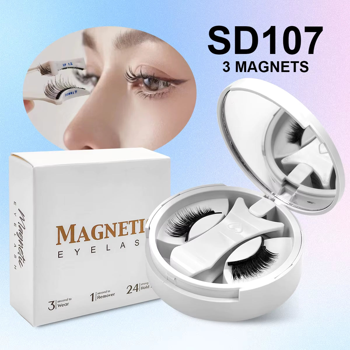 Magnetic False Eyelashes Integrated Box New Glue-Free False Eyelashes Kit