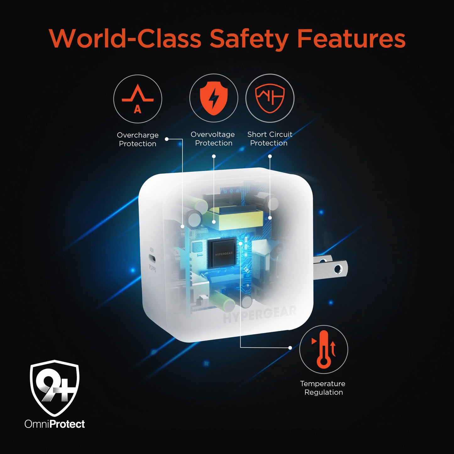 Hypergear Speedboost 45W USB-C PD/PPS Laptop Wall Charger with PPS