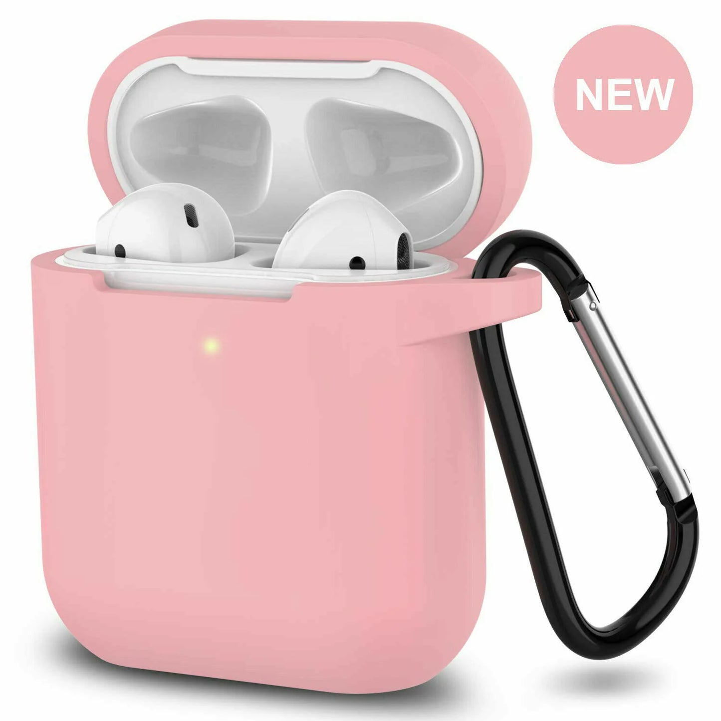 For Apple Airpods Case 1 2 Silicone Protector Shockproof Full Cover + Keychain