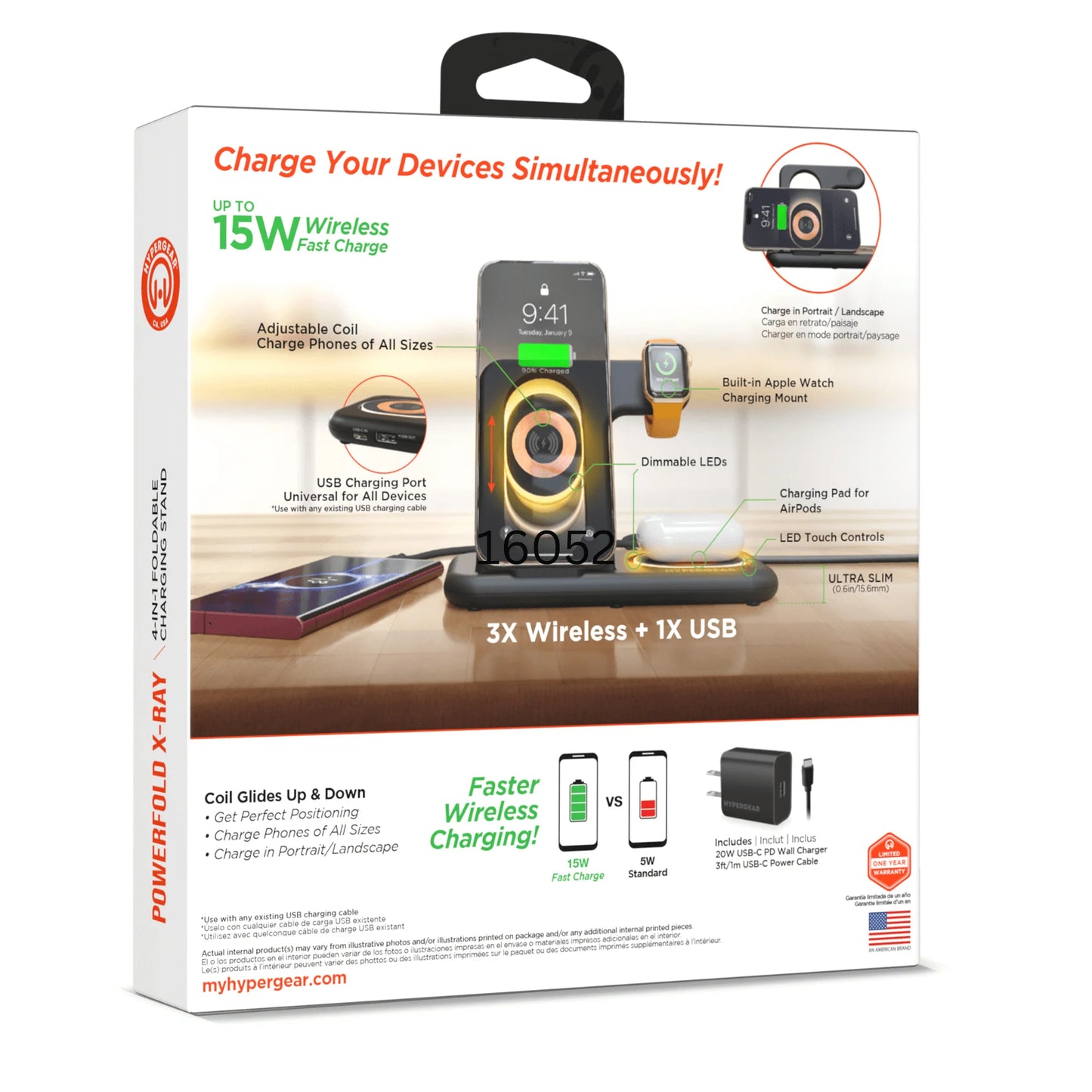 Hypergear 4 in 1 Wireless Charging Stand