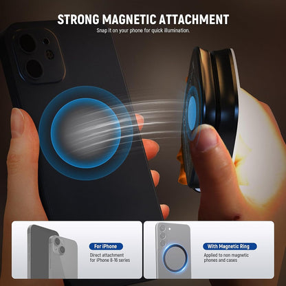 Magnetic Selfie Light -Magsafe Compatible LED Phone Selfie Light Included Mirror