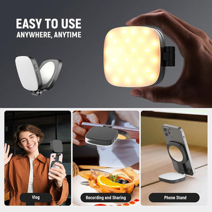 Magnetic Selfie Light -Magsafe Compatible LED Phone Selfie Light Included Mirror