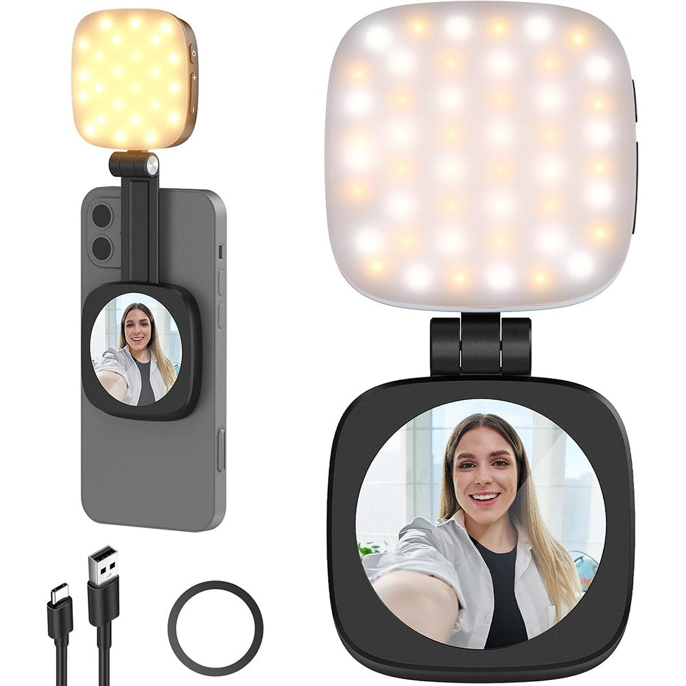 Magnetic Selfie Light -Magsafe Compatible LED Phone Selfie Light Included Mirror