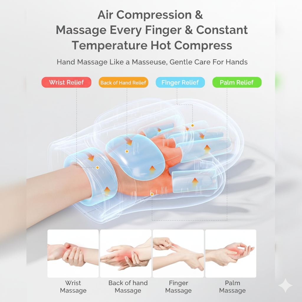 Oasis® 3-in-1 Hand Massager for Joint Pain Relief