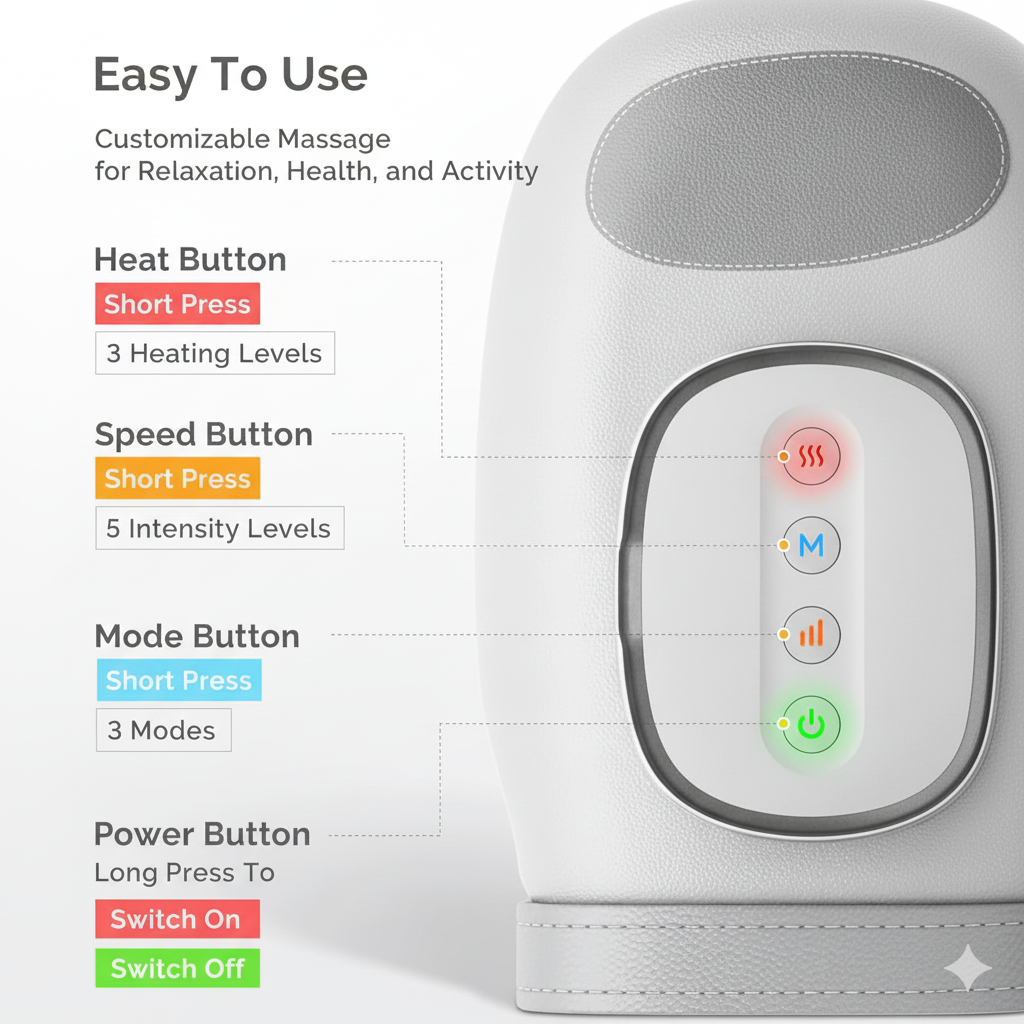 Oasis® 3-in-1 Hand Massager for Joint Pain Relief