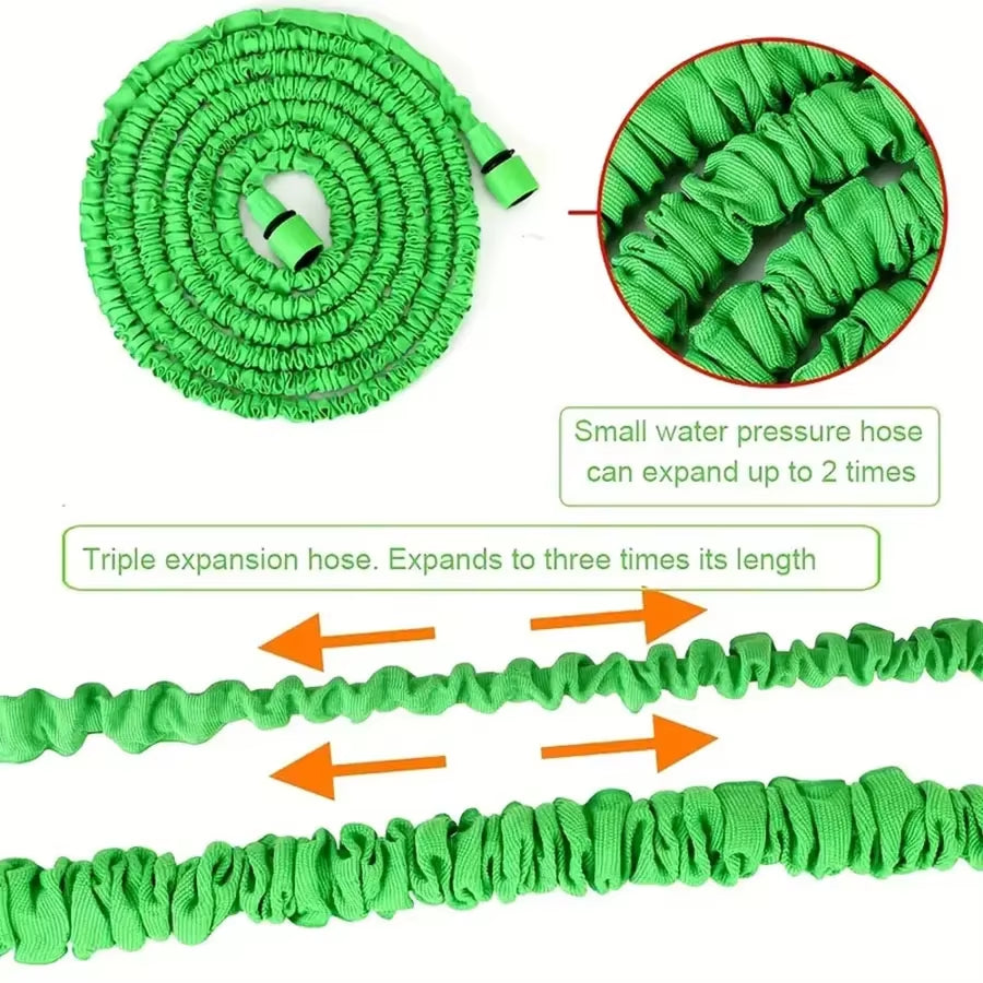 25FT-200FT Expandable Magic Hose 7 Water Spraying Functions Gun Durable Materials Home Garden Watering Tools Lightweight Design