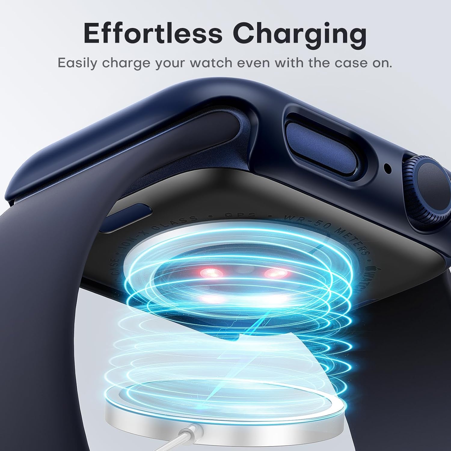 2 Pack Hard Case for Apple Watch Se/Se2/Se3/Series 6/5/4 40Mm, with PC Tempered Glass Screen Protector, Scristant Resistant, Overall Protection Slim Cover for Iwatch S6/S5/S4 40Mm, Blue