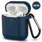 For Apple Airpods Case 1 2 Silicone Protector Shockproof Full Cover + Keychain