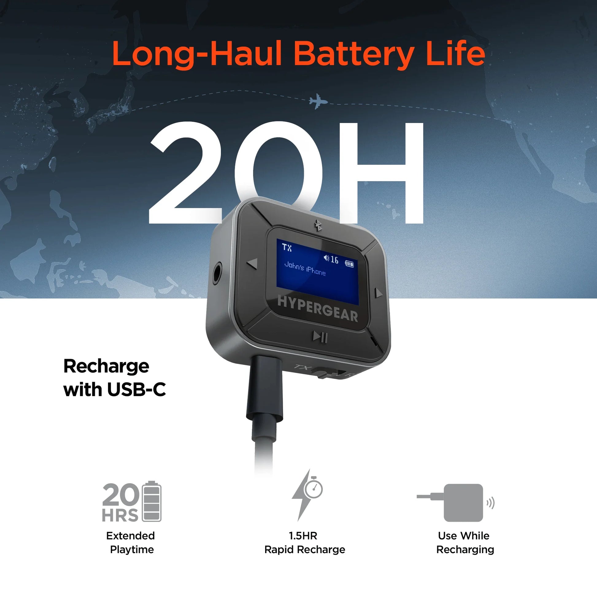 Hypergear Intellicast Flight Audio Transmitter + Receiver