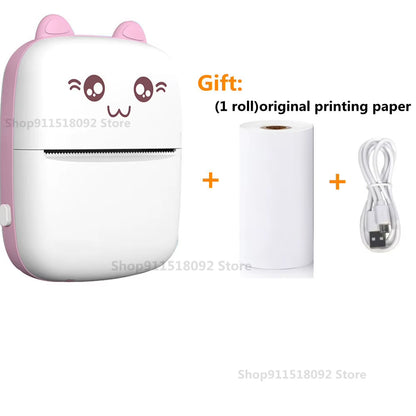 Meow Mini Label Printer Thermal Portable Printers Stickers Paper Inkless Wireless Impresora Portátil 200Dpi Android IOS 57Mm