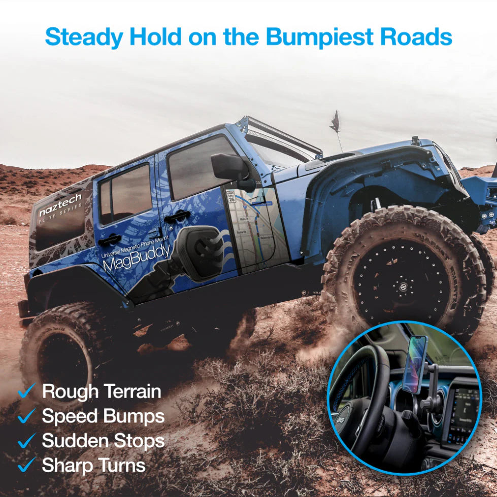 Naztech Magbuddy Elite Windshield Mount with Quick & Easy Installation