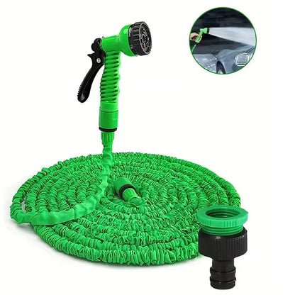 25FT-200FT Expandable Magic Hose 7 Water Spraying Functions Gun Durable Materials Home Garden Watering Tools Lightweight Design