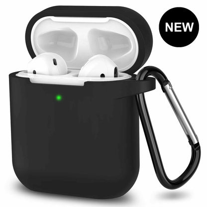 For Apple Airpods Case 1 2 Silicone Protector Shockproof Full Cover + Keychain