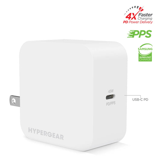 Hypergear Speedboost 45W USB-C PD/PPS Laptop Wall Charger with PPS
