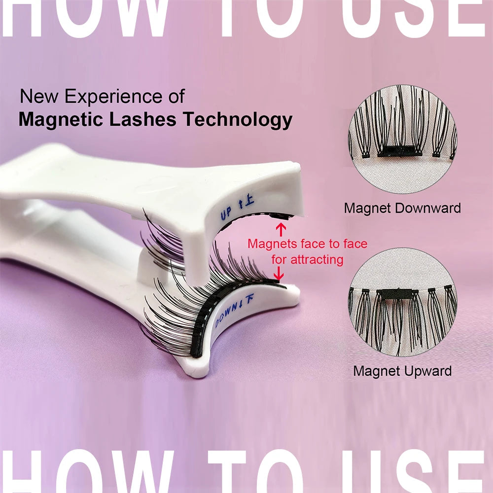 Magnetic False Eyelashes Integrated Box New Glue-Free False Eyelashes Kit